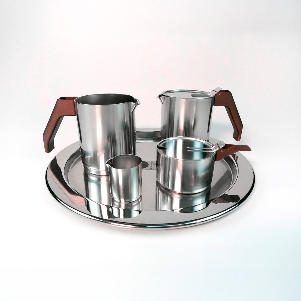 Alessi - Ettore Sottsass, Richard Sapper - Servizio da tè e caffè (5) - Acciaio Inox 18/10 #1.0
