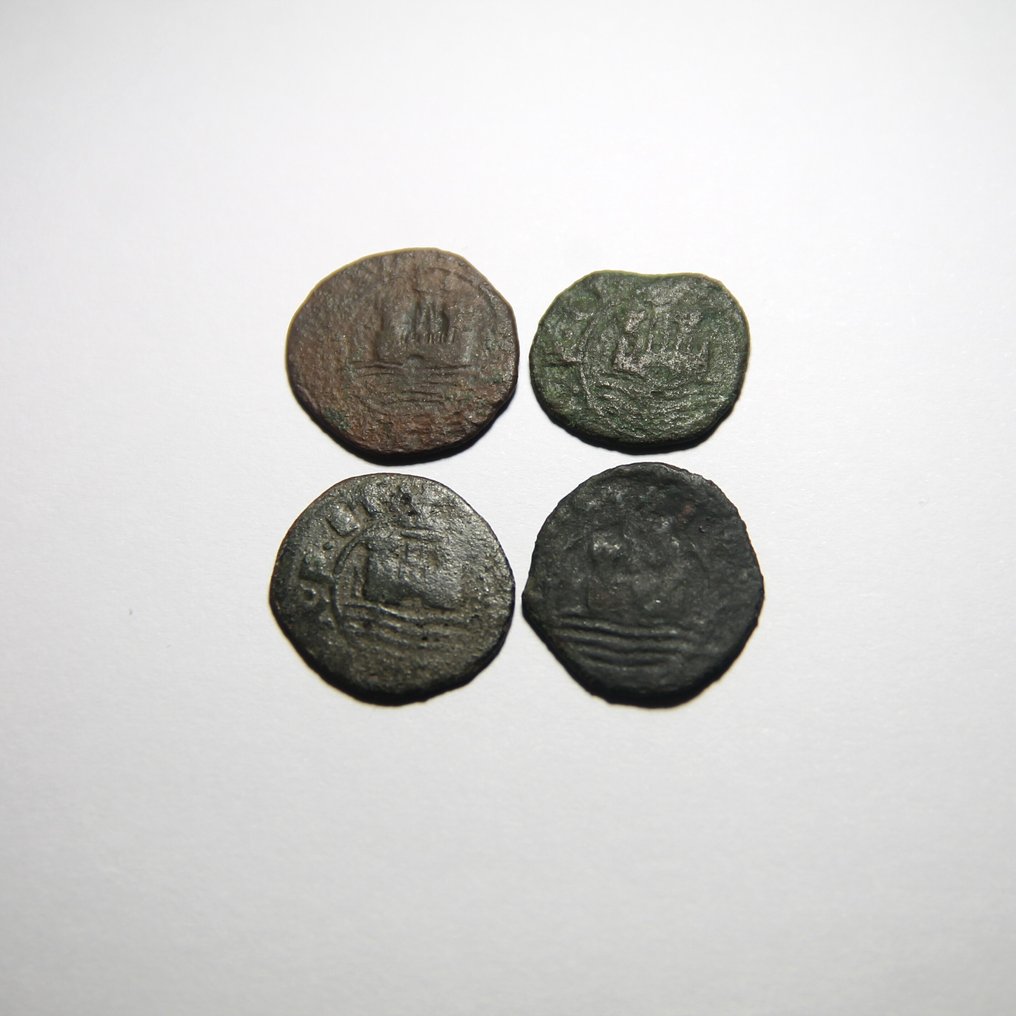 Πορτογαλία. D. Manuel I (1495-1521). Ceitil (⅙ de Real Branco) 4 moedas  (χωρίς τιμή ασφαλείας) #1.0