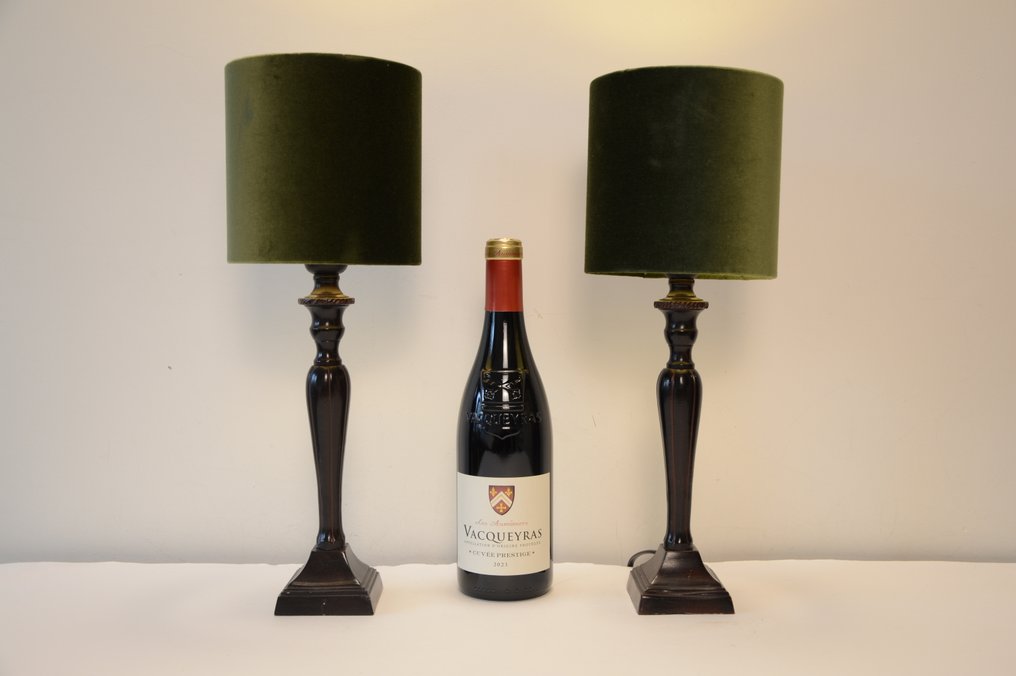 Lightmakers - 台灯 (2) - 一对新古典台灯 - 金属, 丝绒 #2.1