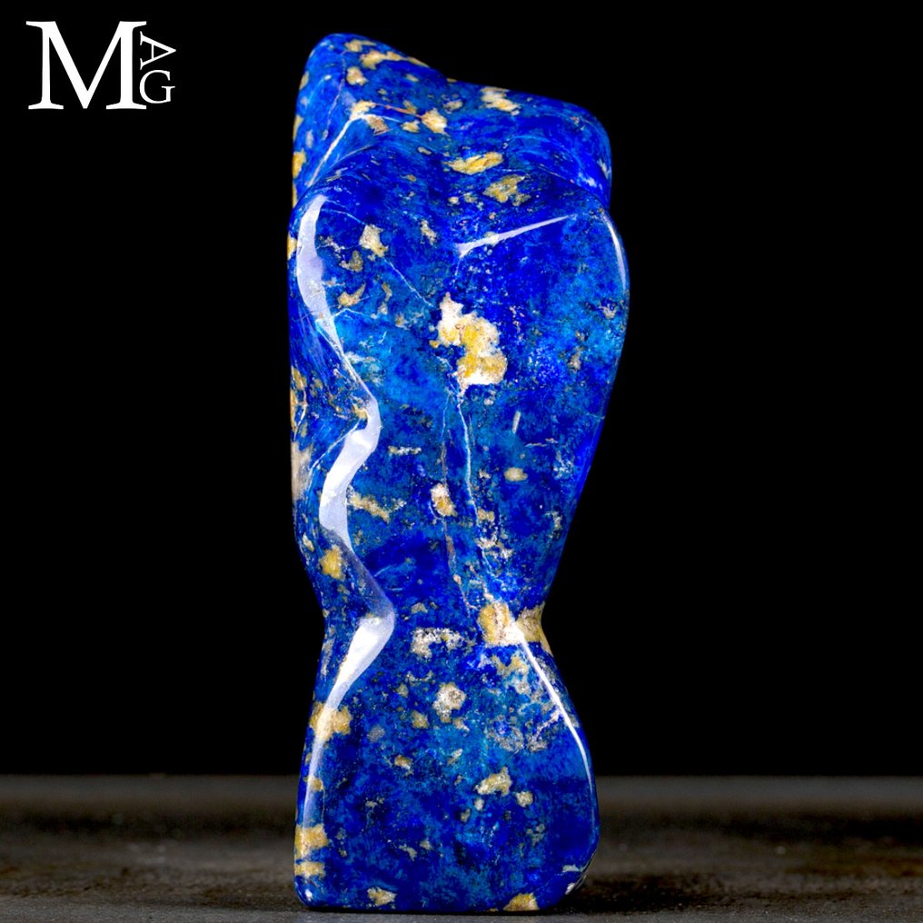 Wspaniały Lapis Lazuli w formie swobodnej - jakość AAA - rzadki okaz kolekcjonerski. - Wysokość: 163 mm - Szerokość: 70 mm- 1131 g #4.3