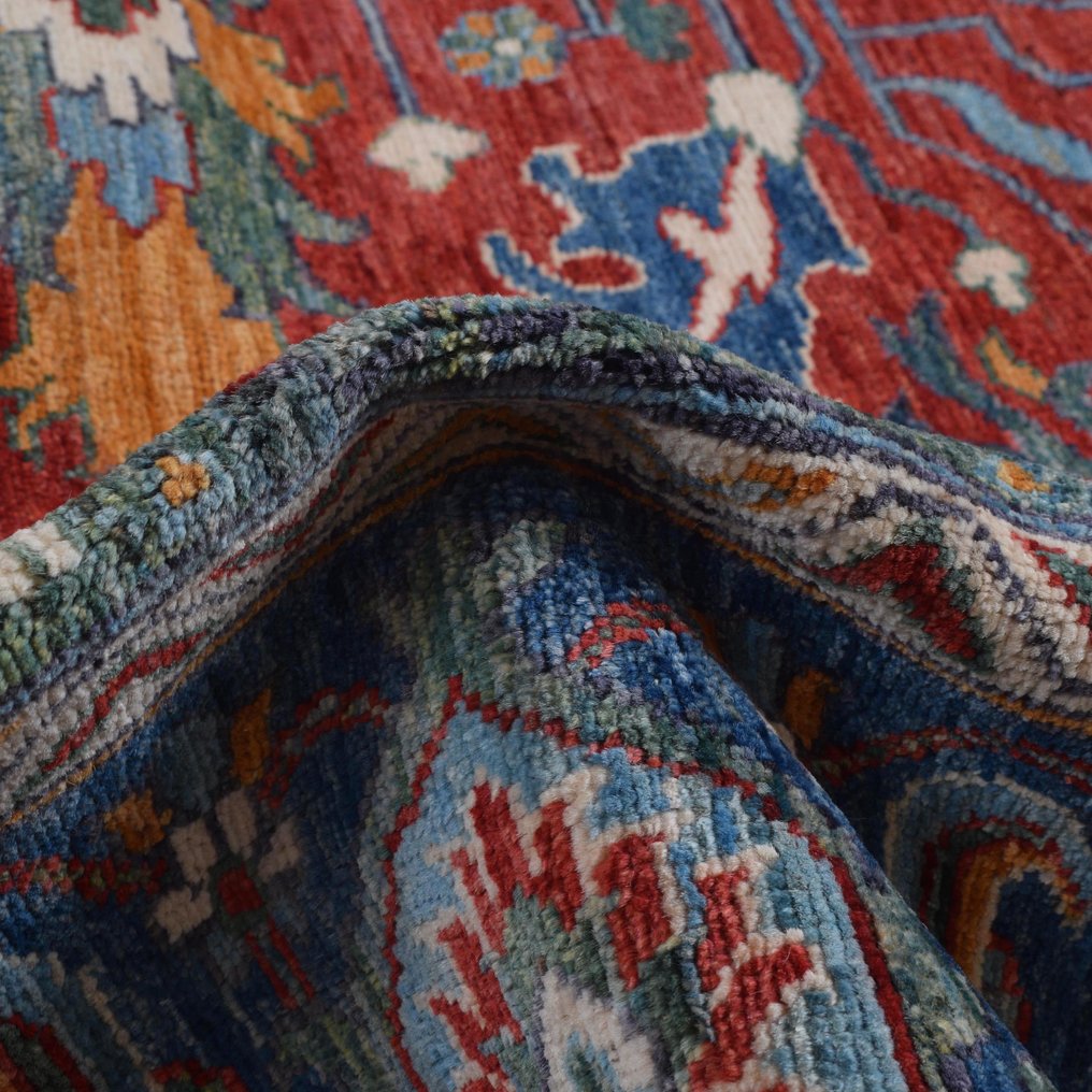 Afghan, Large Hand-knotted Traditional Heriz rug Unique High quality Premium wool - Carpet - 424 cm - 303 cm - New Handmade Designer rug #2.1