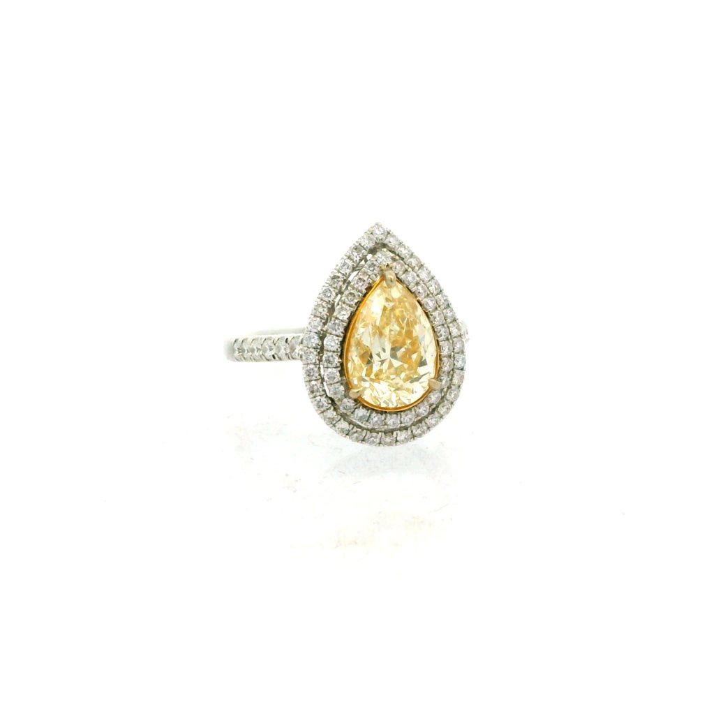 Δαχτυλίδι - 18 καράτια Λευκός χρυσός -  3.15ct. tw. Διαμάντι (Φυσικού χρώματος) - Διαμάντι - Φυσικό περίεργο χρώμα #3.2