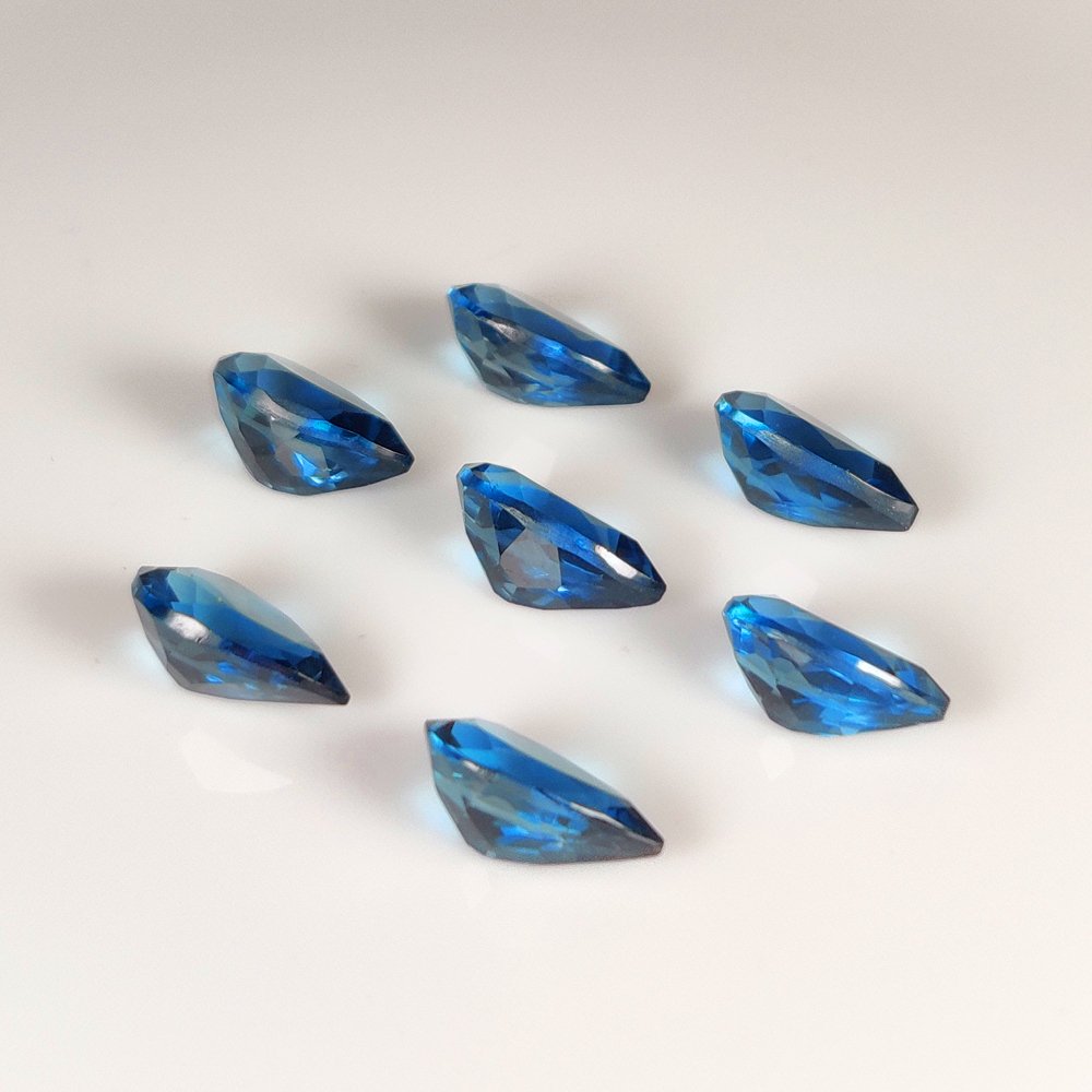 没有保留价 - 7 pcs 蓝色 黄宝石 - 11.19 ct - 国际有色宝石协会(ICA GemLab) - 伦敦蓝托帕石套装 #4.3