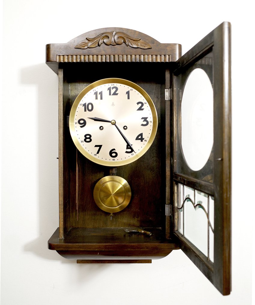 Vægur - Gustav Becker -   Træ, Messing - 1940-1950 #2.1