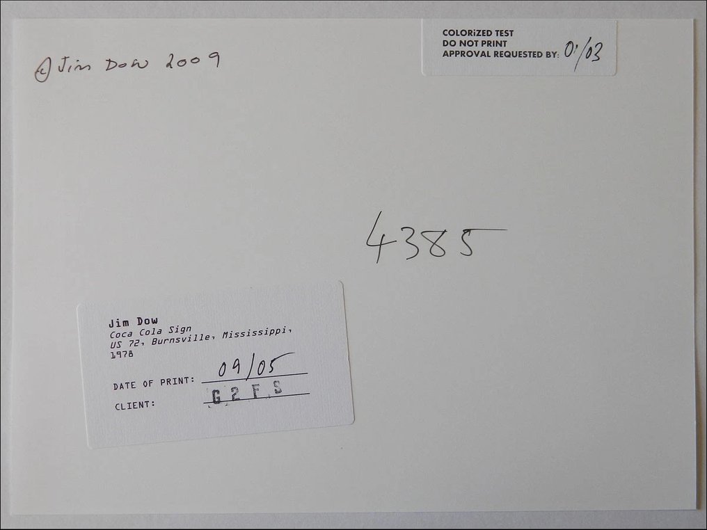 Jim Dow - Coca-Cola Sign US 72 – Burnsville Mississippi, 1978 #1.0