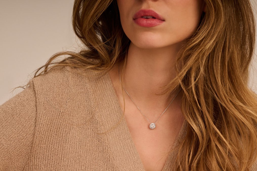 χωρίς τιμή ασφαλείας - Κολιέ - 14 καράτια Λευκός χρυσός -  1.84ct. tw. Διαμάντι (Εργαστηριακής καλλιέργειας) - Διαμάντι #2.1