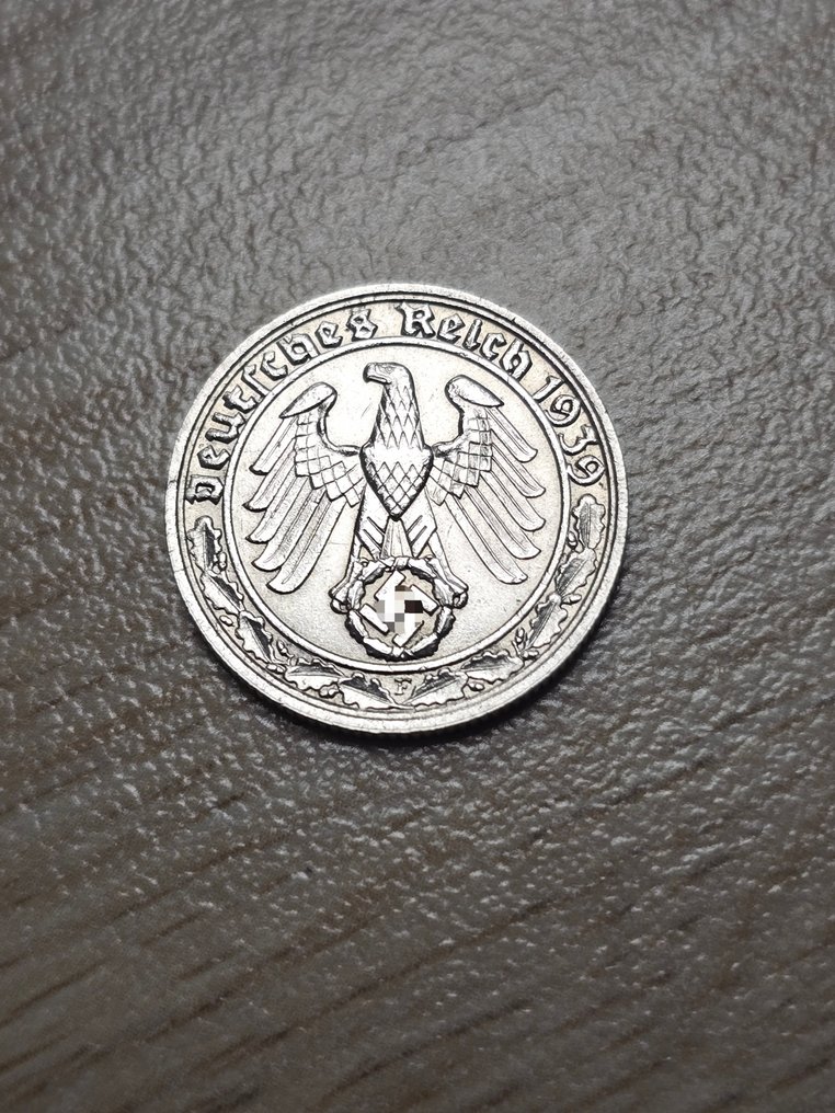 Germany, Third Reich 50 Pfennig 1939 F / Rare (No reserve price) #2.1