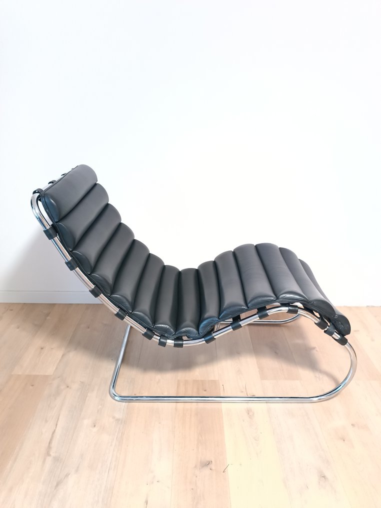 Knoll - Ludwig Mies van der Rohe - Chaise longue - MR241 - Pelle, Acciaio inossidabile #2.1