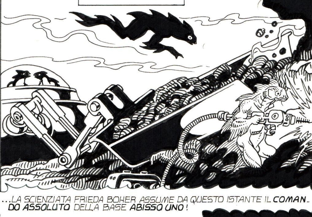 Magnus - 1 Original page - Necron #8 - "Gli uomini pesce" - 1981 #2.1