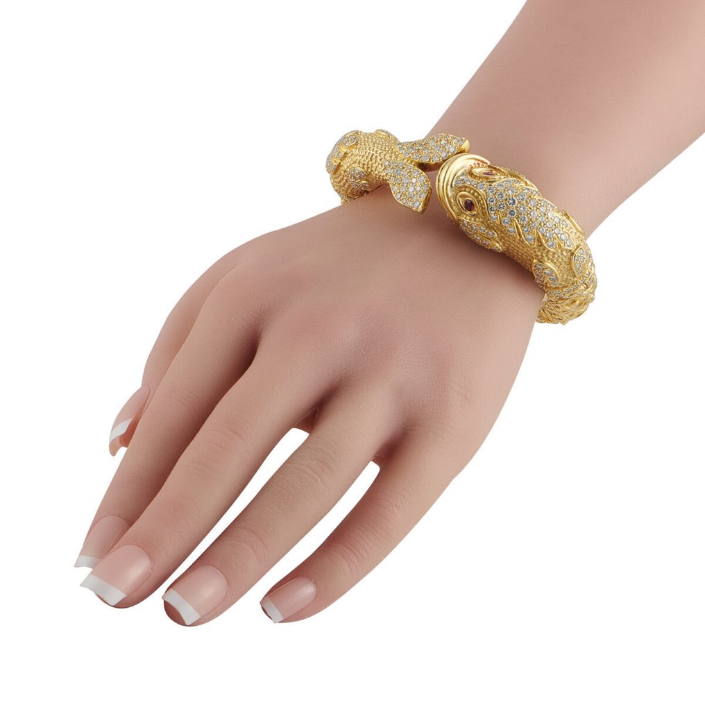 Βραχιόλι - 18 καράτια Βραχιόλι με 18K κίτρινο χρυσό και διαμάντια 3.85 καρατίων, Κίτρινο χρυσό -  3.85ct. tw. #4.3