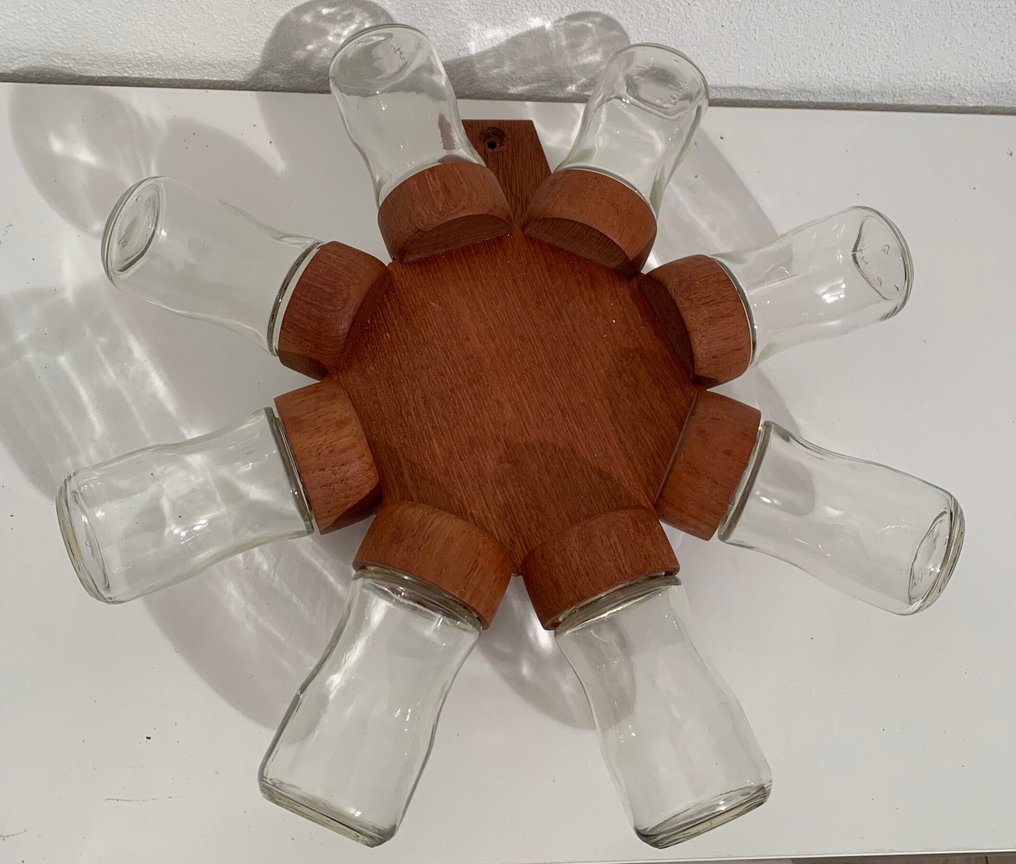 Holmegaard - Holmegaard - 香料盒 - 柚木和玻璃 - 柚木墙壁挂式 #1.0