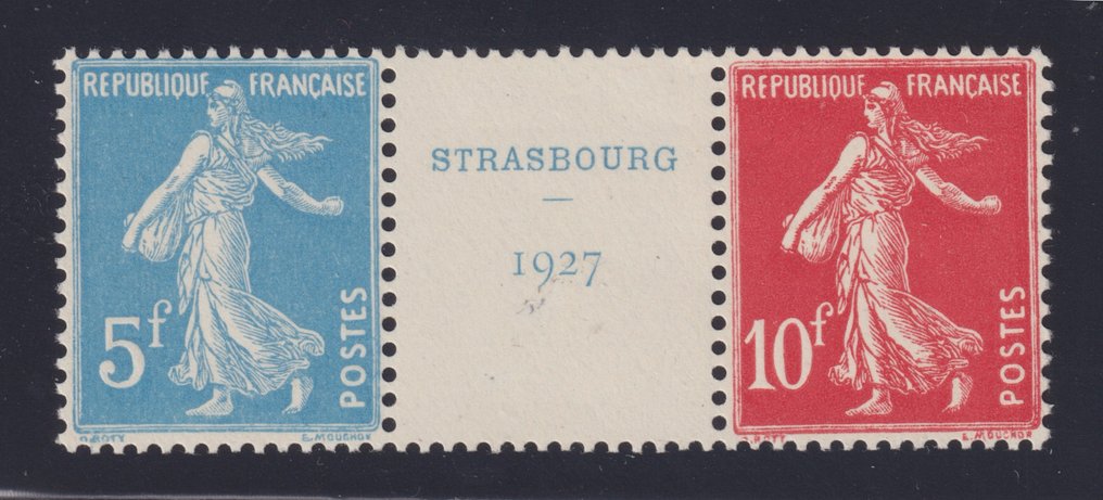 法國 1927 - 斯特拉斯堡展览，编号242A，全新**，签名并认证。非常精彩 #1.0