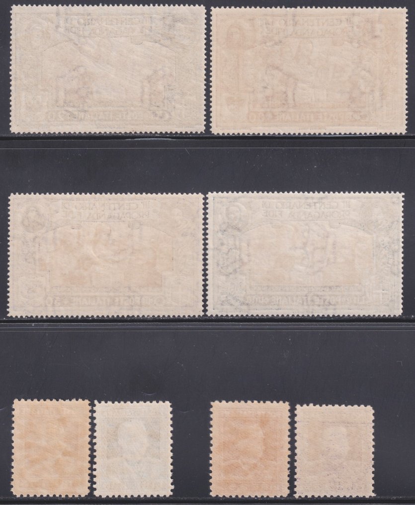 Regatul Italiei 1923/27 - Fide + Parmeggiani cele 2 serii complete Sass S.30+45 centrate integrate MNH** Spl #1.0