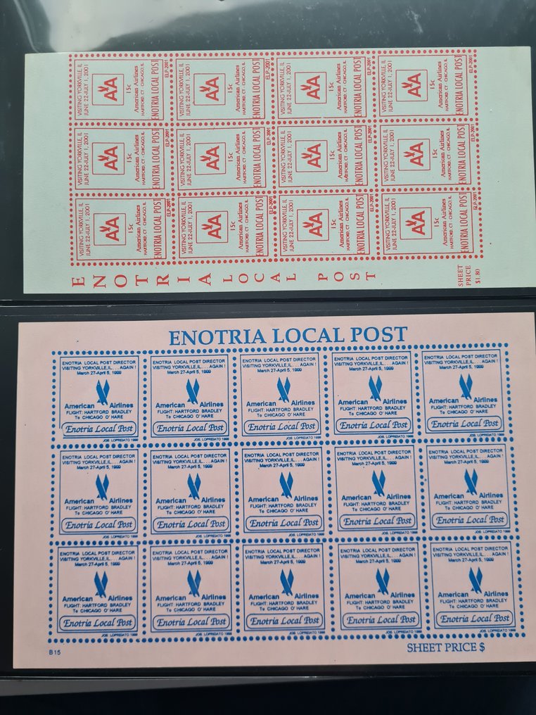 ΗΠΑ & Ηνωμένο Βασίλειο  - συλλογή τοπικών γραμματοσήμων με αεροπλάνα, Zeppelins και μπαλόνια #3.2