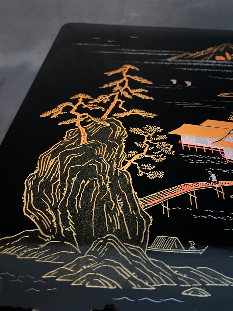 Wajima-Nuri【輪島塗】 - Box - Lacquerware, Gold Maki-e, Nashiji finish - Wajima Lacquerware【輪島漆器】 #2.1