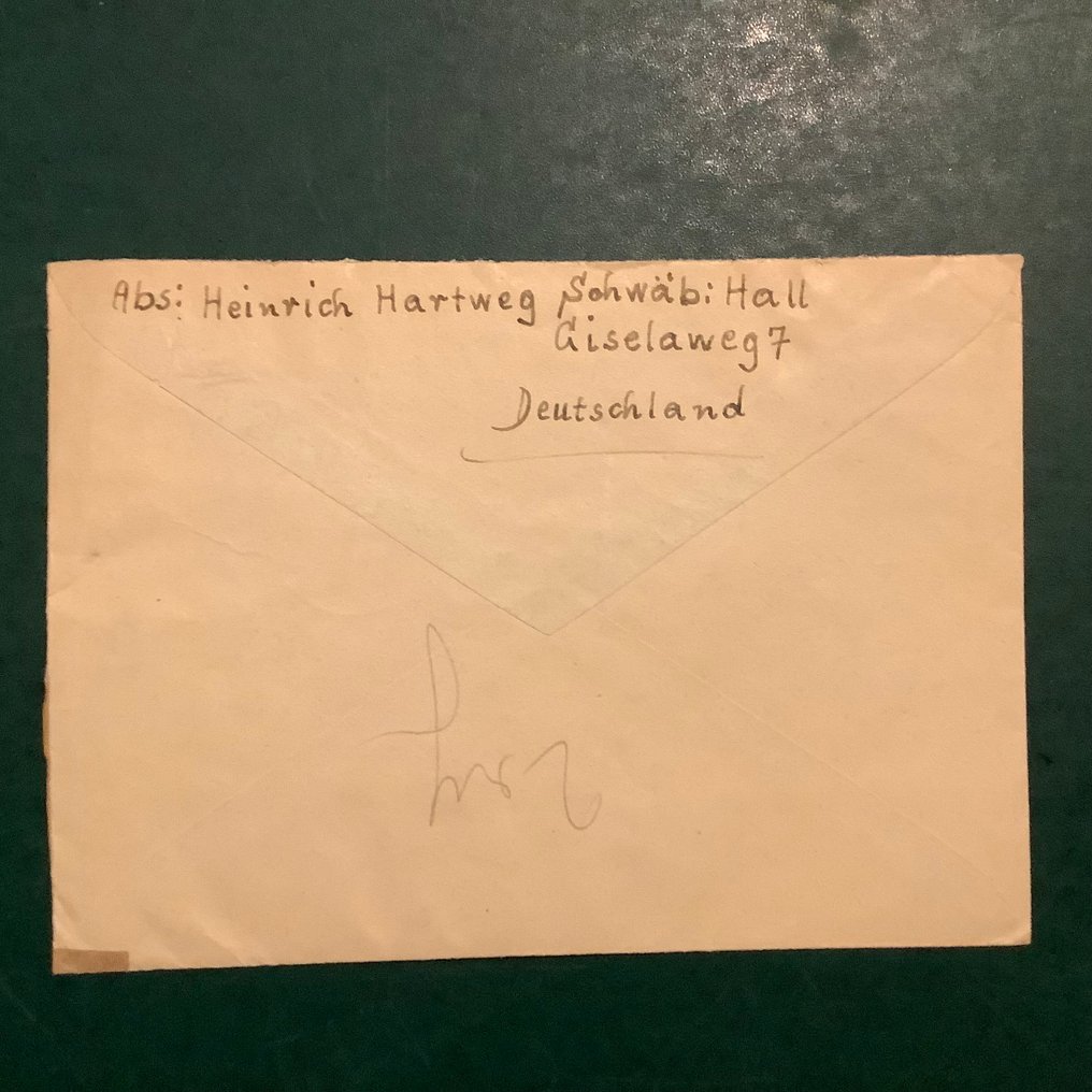 Duitsland, Bondsrepubliek 1953 - Helper der Mensheid IV : volledige emissie op echt gelopen aangetekende zending - Michel 173/176 #2.1