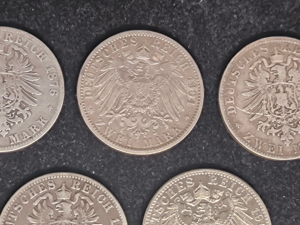 Germany, Empire 2 Mark 5x 1876/1904 (No reserve price) #4.3