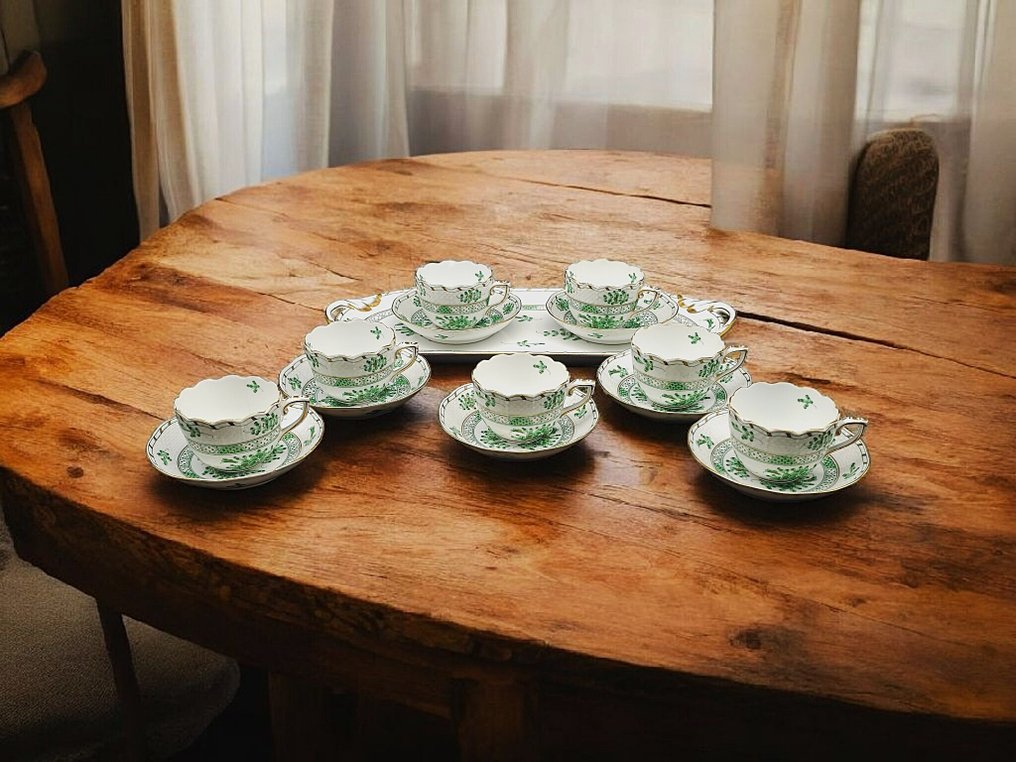 Herend - Coffee service (15) - Waldstein Green - Porcelain #1.0