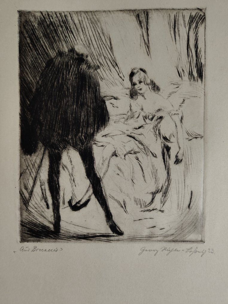 Georg Richter-Lössnitz (1891 – 1938) - Boccaccio - handsigned etching from 1923 #3.2