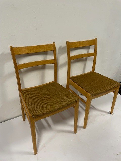 Chair (2) - Wood - Upholstered vintage chairs #1.0
