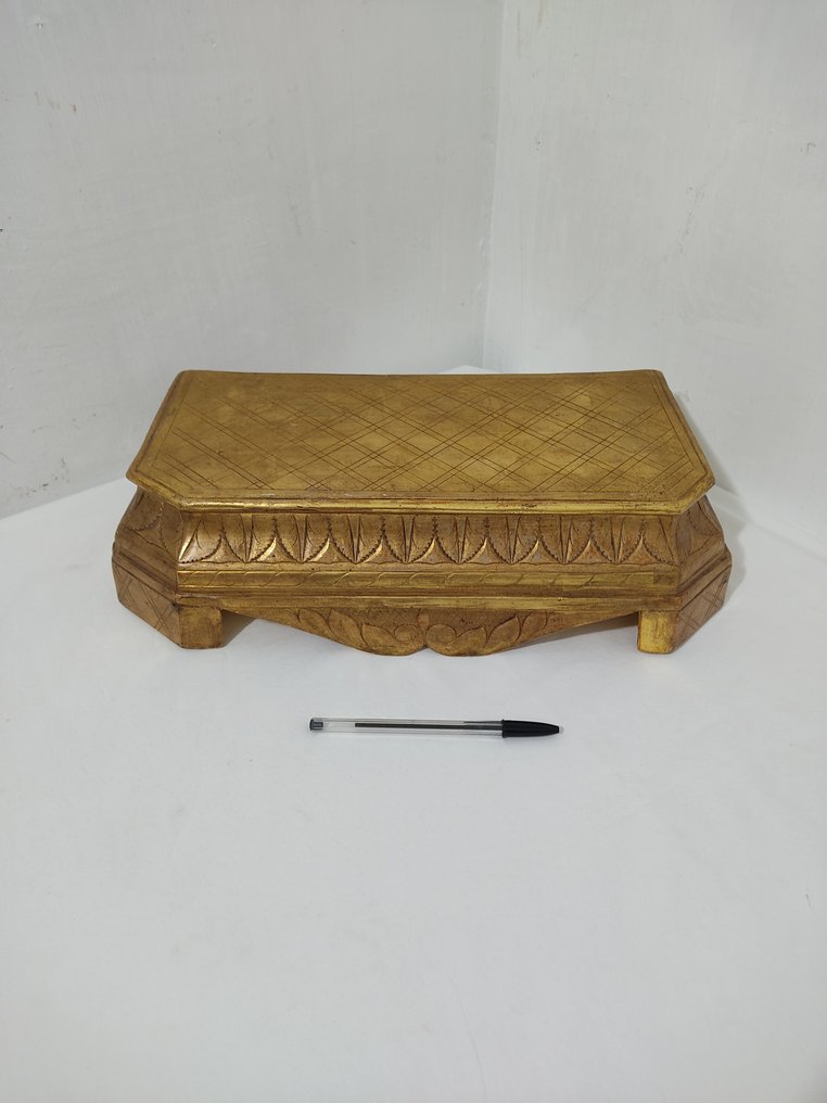 Διακοσμητικό στολίδι - Γαλλία - Παλαιά βάση από χρυσό ξύλο #3.2