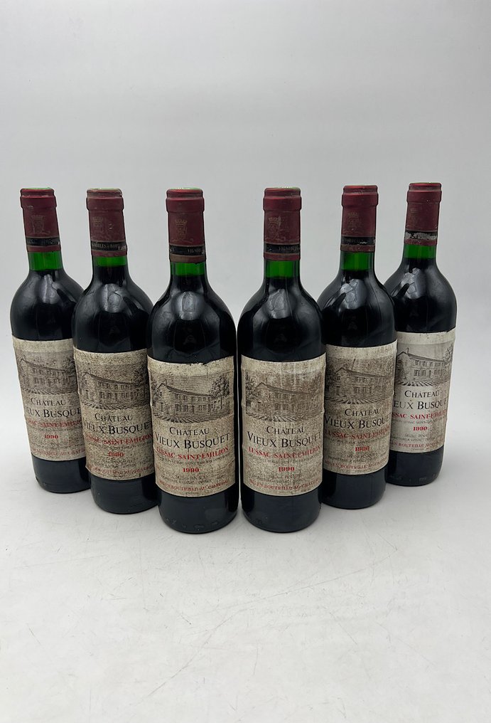 1990 Château Vieux Busquet - Burdeos, Lussac Saint Emilion - 6 Botellas (0,75 L) #1.0