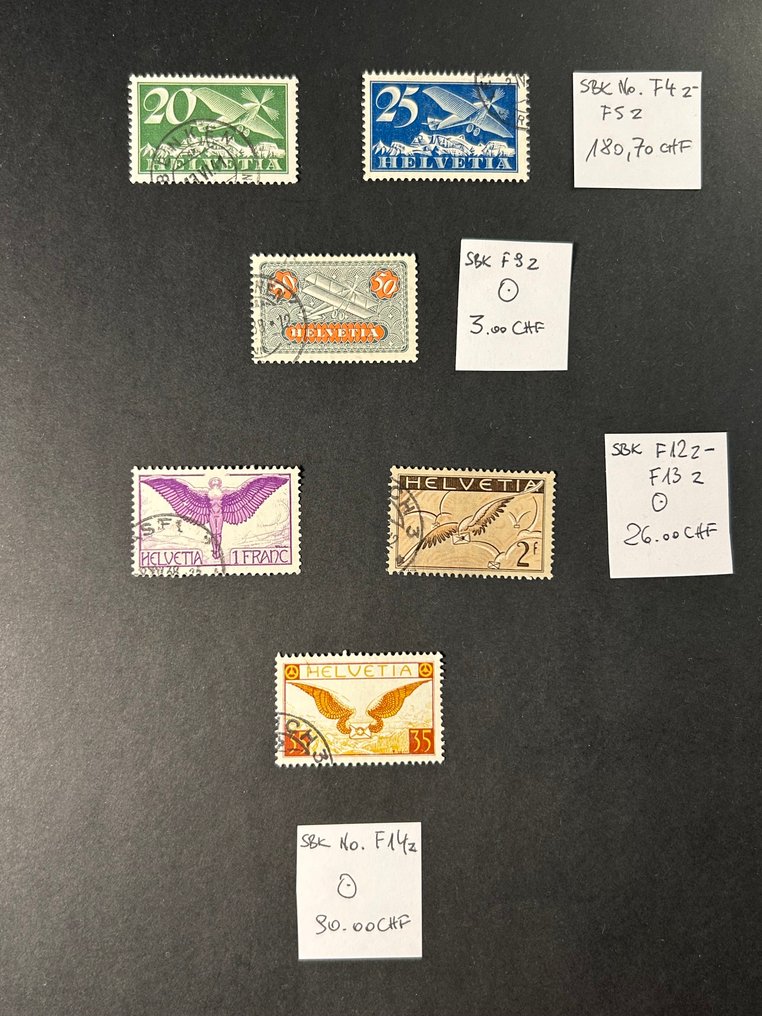 Ελβετία 1923/1941 - Ελβετία 1923–1941 – Θέματα αεροπορικής αλληλογραφίας σε διάφορα χαρτιά – Εκτενής εξειδικευμένη #2.1