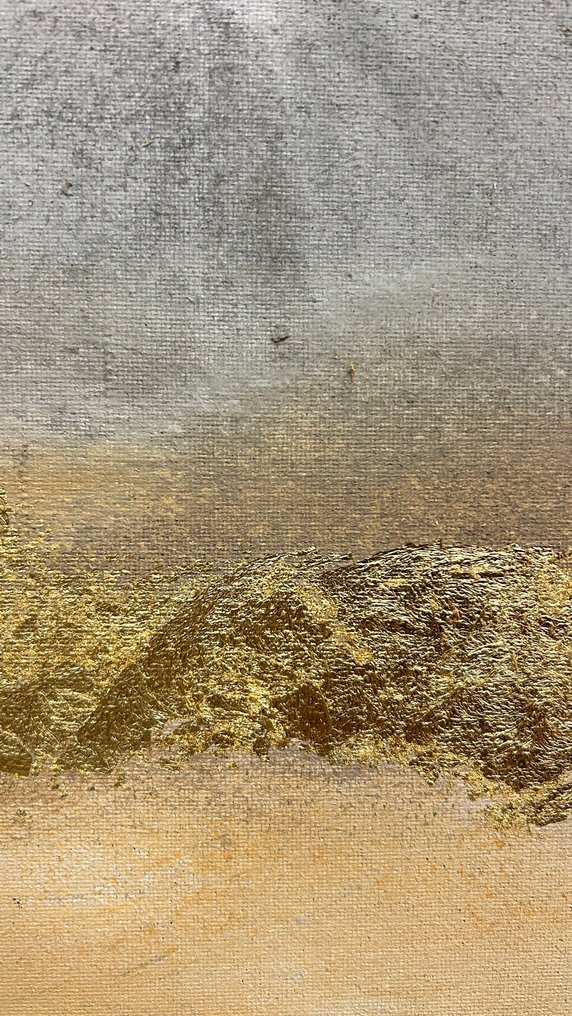 Stefanie Raus - Abstrakte Landschaft grau gold 1159 XXL #4.3