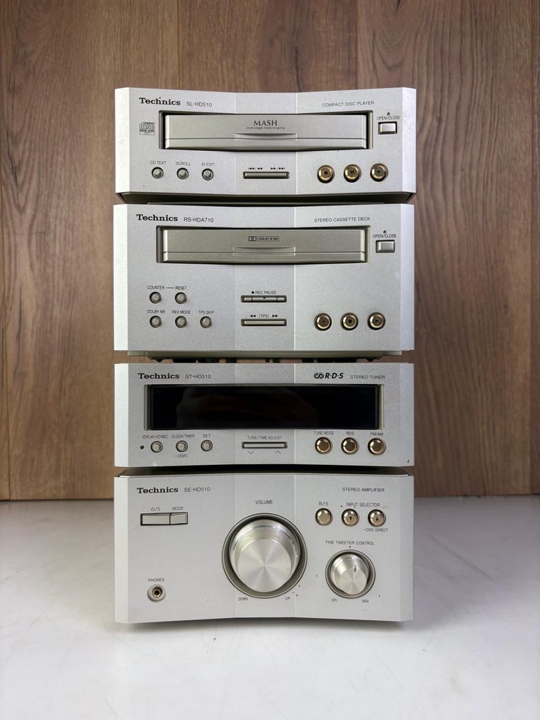 Technics - SE-HD510 Amplifier + ST-HD510 Tuner + RS-HDA710 Cassette Deck + SL-HD510 CD Player Stereo set #1.0