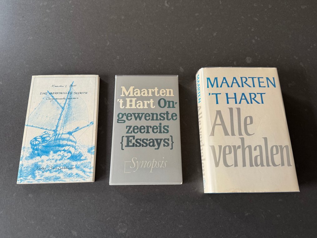 Maarten 't Hart - 3 x gesigneerd: Ongewenste zeereis, Eine unfreiwillige Seereise en Alle verhalen - 1979-1985 #1.0