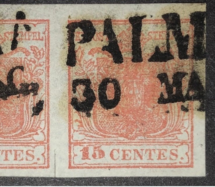 Østerrike 1850/1851 - Østerrike 15+15 Cent II type 1851 par i høy kvalitet #2.1