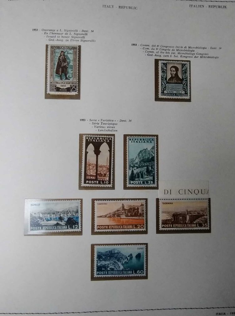 Ιταλική Δημοκρατία 1953/1971 - άλμπουμ euralbo με υλικό της περιόδου MNH (χωρίς Gronchi) #3.2