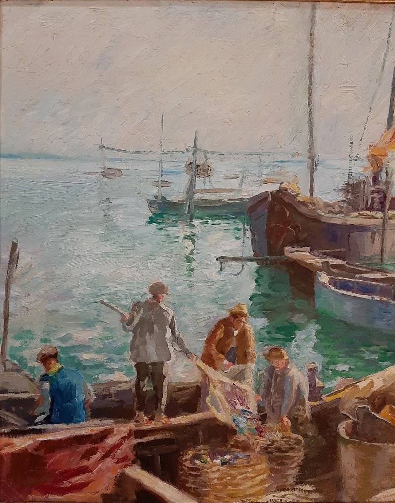 Bruno Giunta (XX) - Venezia, Barche e Pescatori in Laguna #3.2