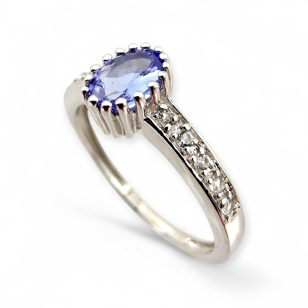 Senza prezzo di riserva - Anello Argento - Tanzanite (Certificata) #2.1