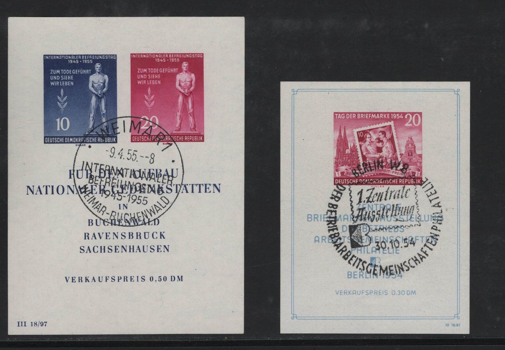 Duitse Democratische Republiek (DDR) - Blocks uit 1954-1958 volledig, twee gecontroleerd. - Michel Bl. 10-15 #1.0