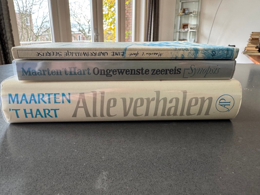 Maarten 't Hart - 3 x gesigneerd: Ongewenste zeereis, Eine unfreiwillige Seereise en Alle verhalen - 1979-1985 #4.3