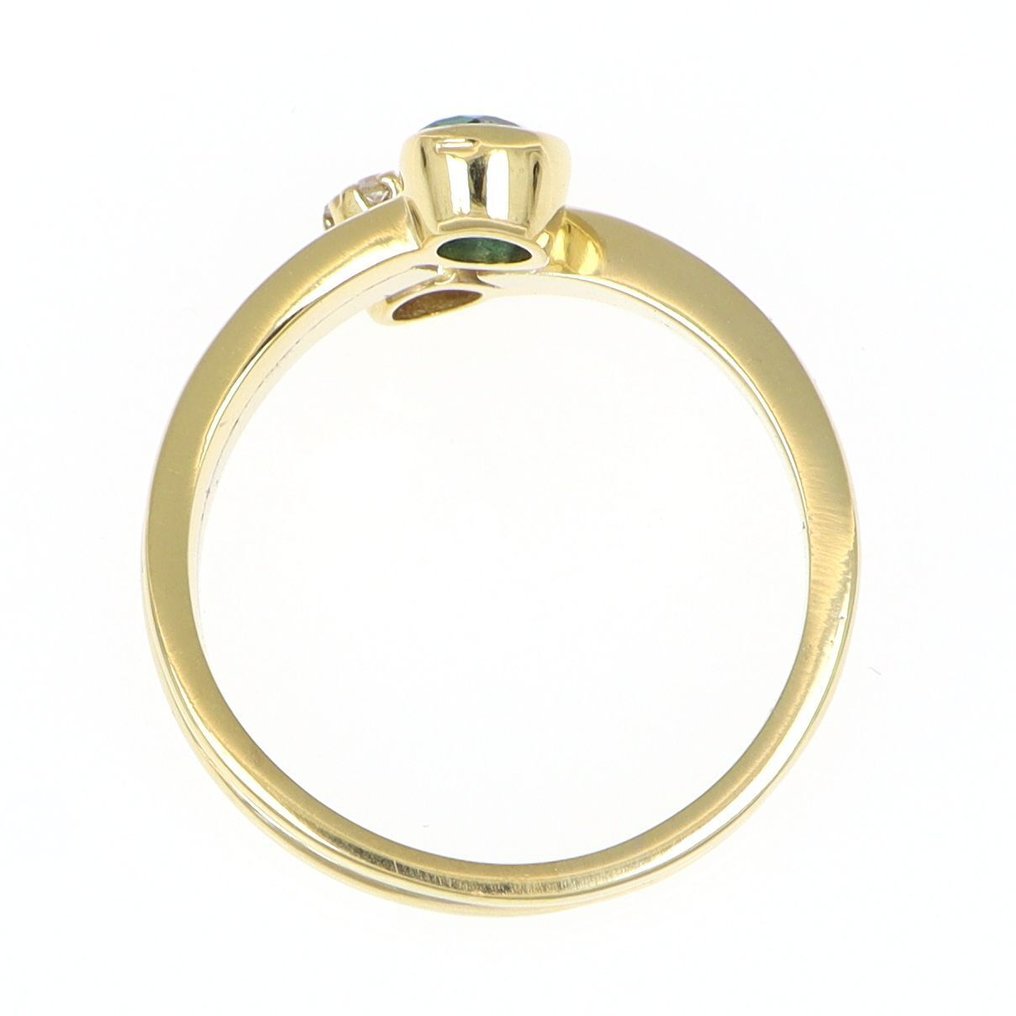 χωρίς τιμή ασφαλείας - Δαχτυλίδι - 18 καράτια Κίτρινο χρυσό Σμαράγδι - Διαμάντι #4.3