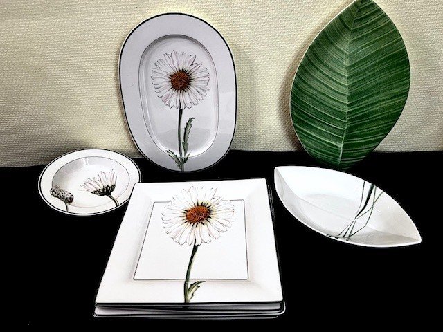 Villeroy & Boch - Table service (10) - Flora - Porcelain - Rare 'daisy' #4.3