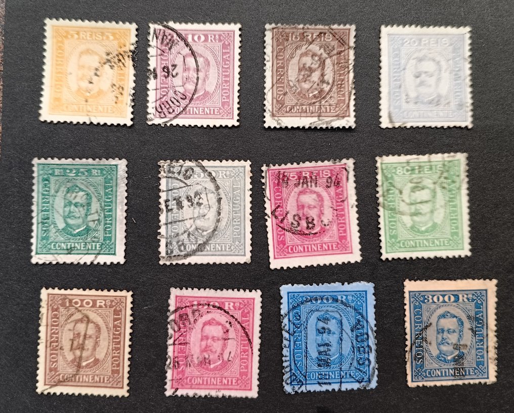 Portugal 1892 - Complete series of D. Carlos I. - Mundifil 68/79 #1.0