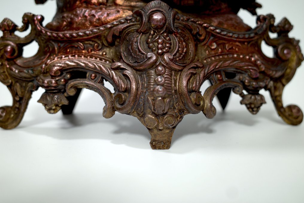 Relógio de lareira com figura -   Metal, Latão - 1900-1910 #4.3