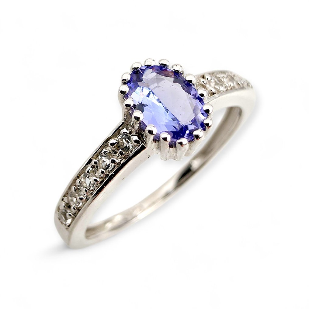 Senza prezzo di riserva - Anello Argento - Tanzanite (Certificata) #1.0