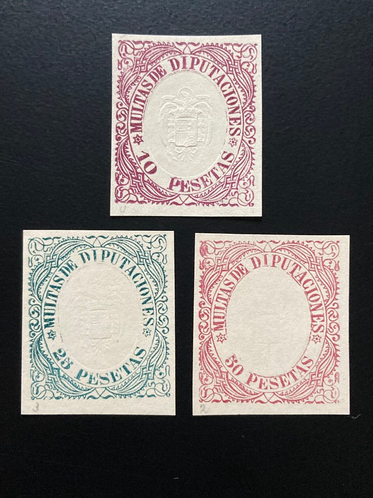 Spain - Local issues - Fiscals. Fines from regional councils. 11 different values. Rare. #3.2