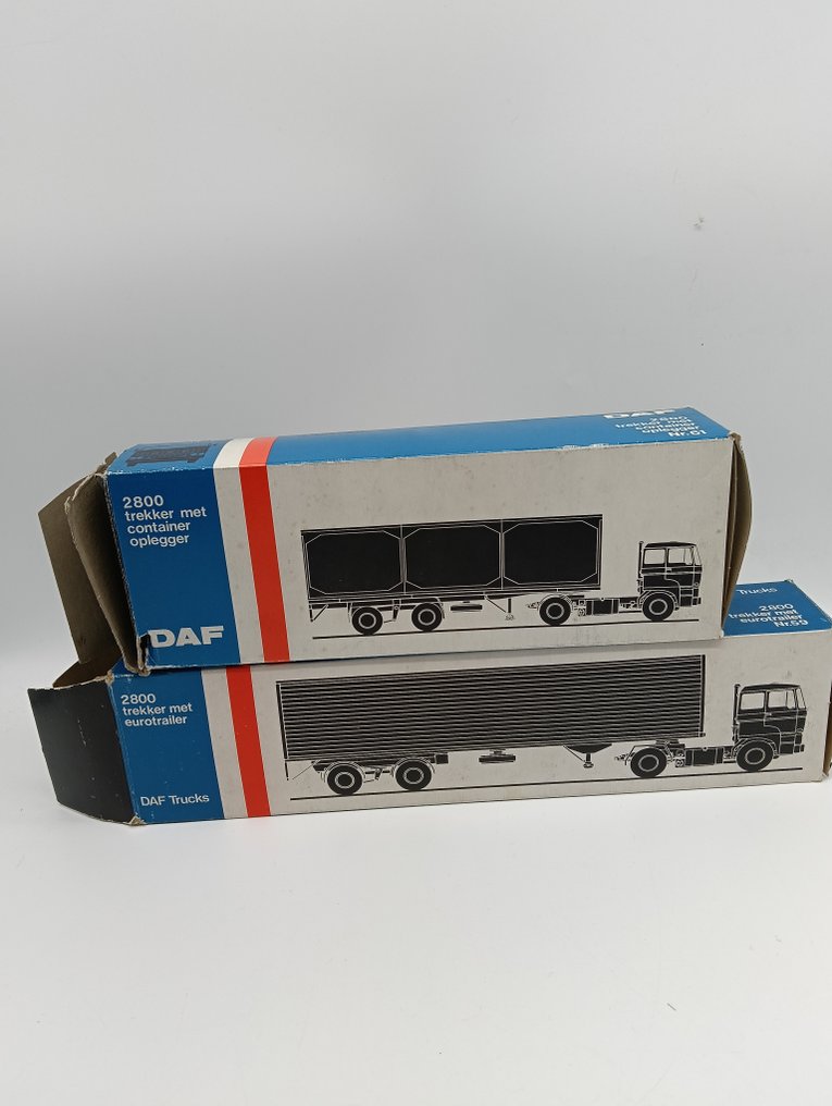 Lion Toys 1:50 - Modellino di camion  (2) - DAF 2800 trekker met container oplegger - DAF 2800 con eurotrailer #1.0