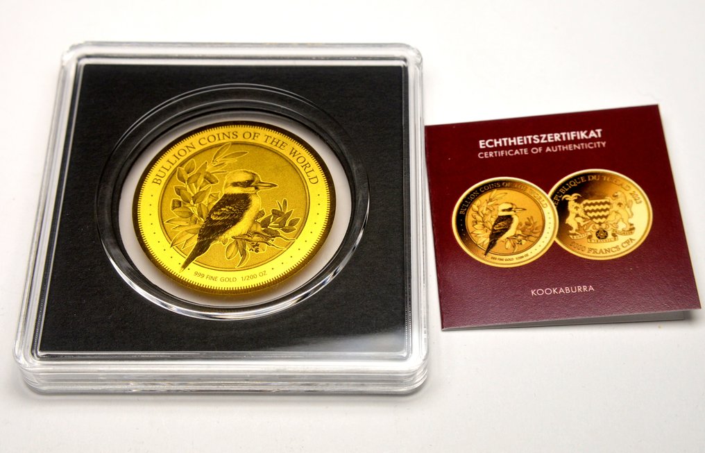 Csád. 5000 Francs 2023 Australian Kookaburra - Bullion Coins of the World - 1/200oz (.999)  (Nincs minimálár) #1.0