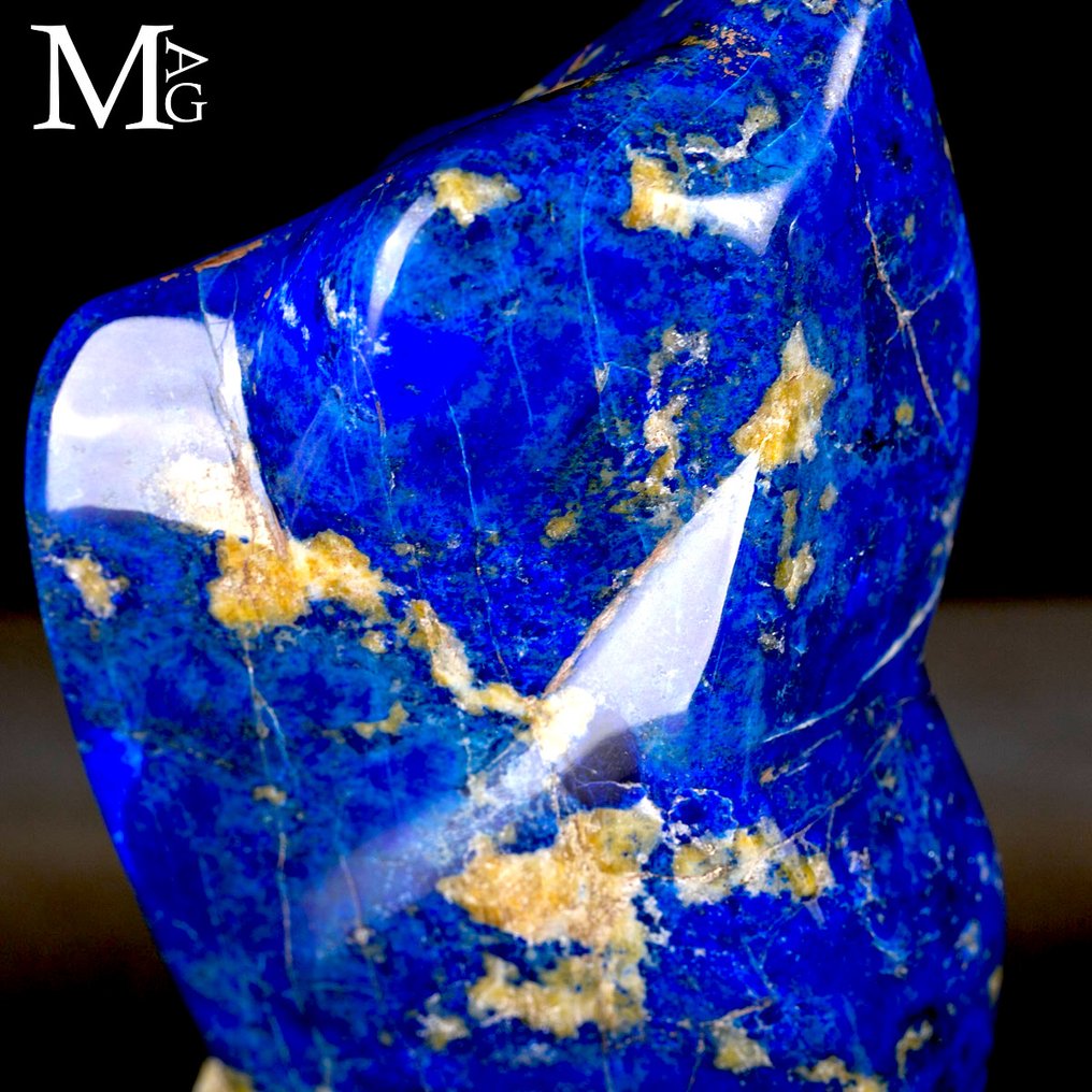 Wspaniały Lapis Lazuli w formie swobodnej - jakość AAA - rzadki okaz kolekcjonerski. - Wysokość: 163 mm - Szerokość: 70 mm- 1131 g #1.0