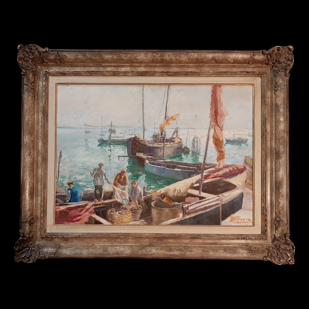 Bruno Giunta (XX) - Venezia, Barche e Pescatori in Laguna #1.0
