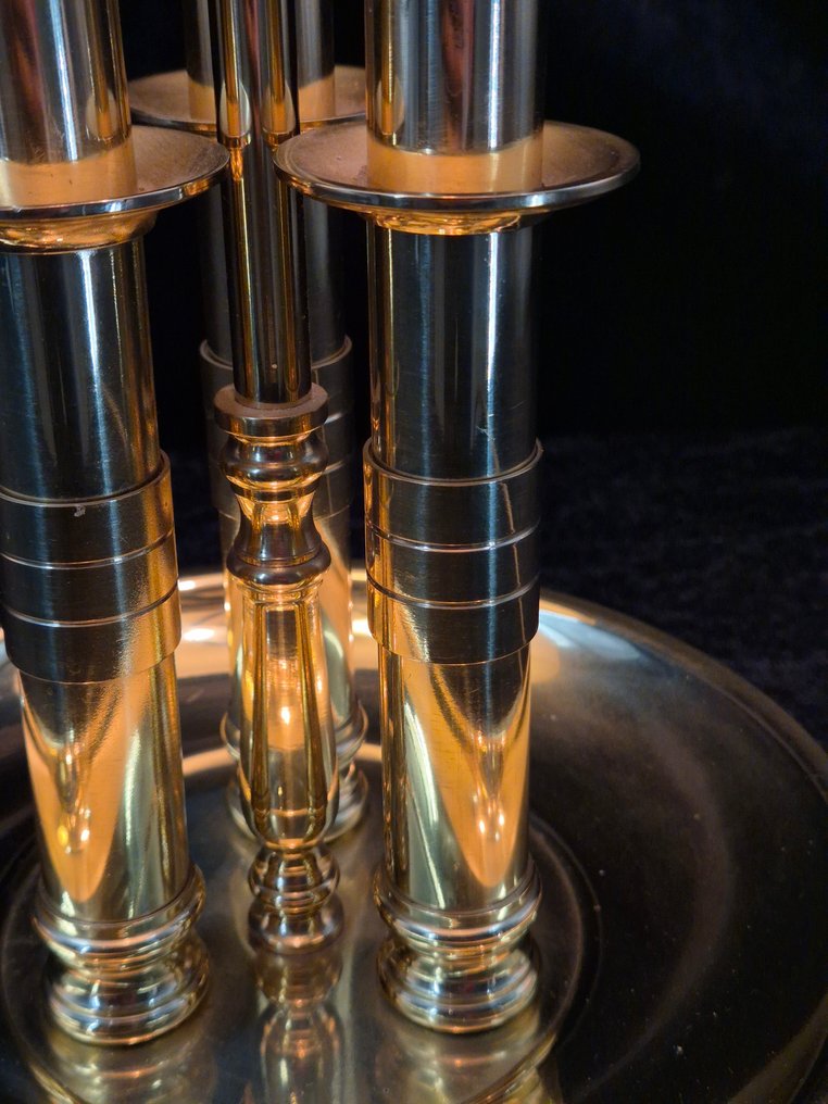 Feese – Tischlampe – dreiflammig – Messing – Stoffschirm - Φωτιστικό - Ορείχαλκος #3.2