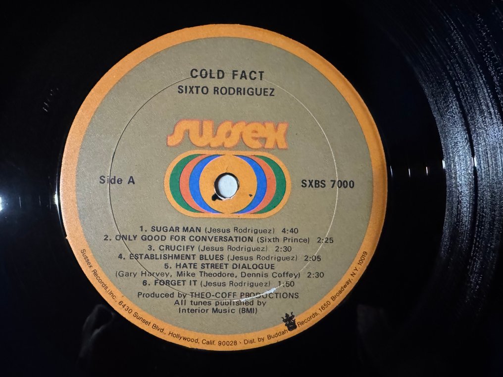 Sixto Rodriguez - Cold Fact - ORIGINAL US SONIC PRESSING - LP - Stereo, 1st Stereo pressing - 1970 #3.2