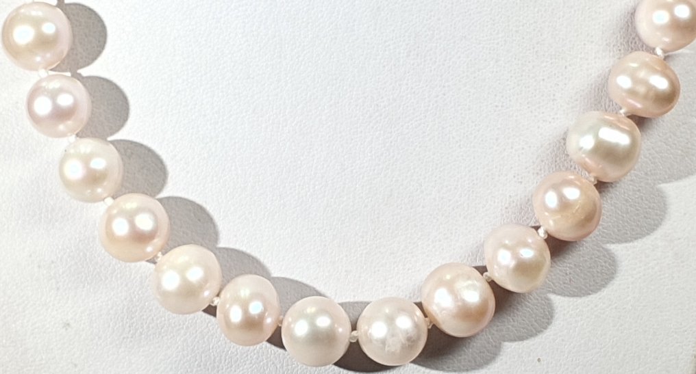 天然玫瑰珍珠 - 非常特别 - 圣者的荣耀之州 - 925纯银镀金 - 頸鏈 #2.1