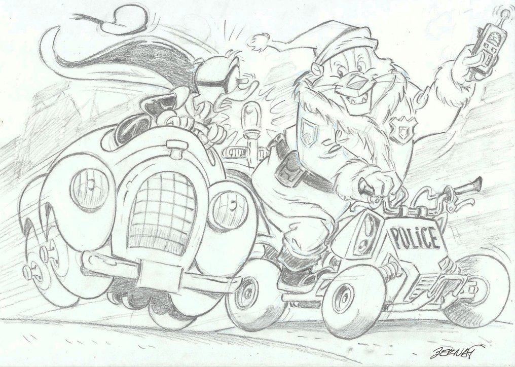 Bernat - 1 Original drawing - Paperinik - Avenger duck / Patomas - Controlled christmas #1.0